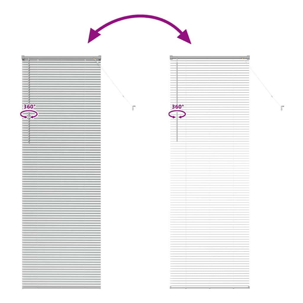 vidaXL Venetian Blinds Height Adjustable Silver 220 x 75 cm Aluminium
