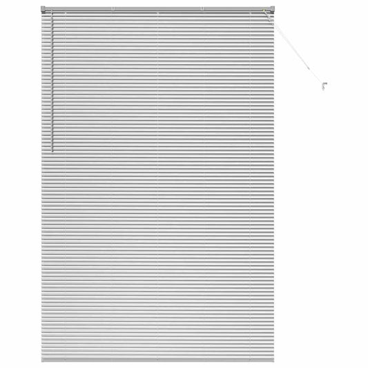 vidaXL Venetian Blinds Height Adjustable Silver 220 x 145 cm Aluminium