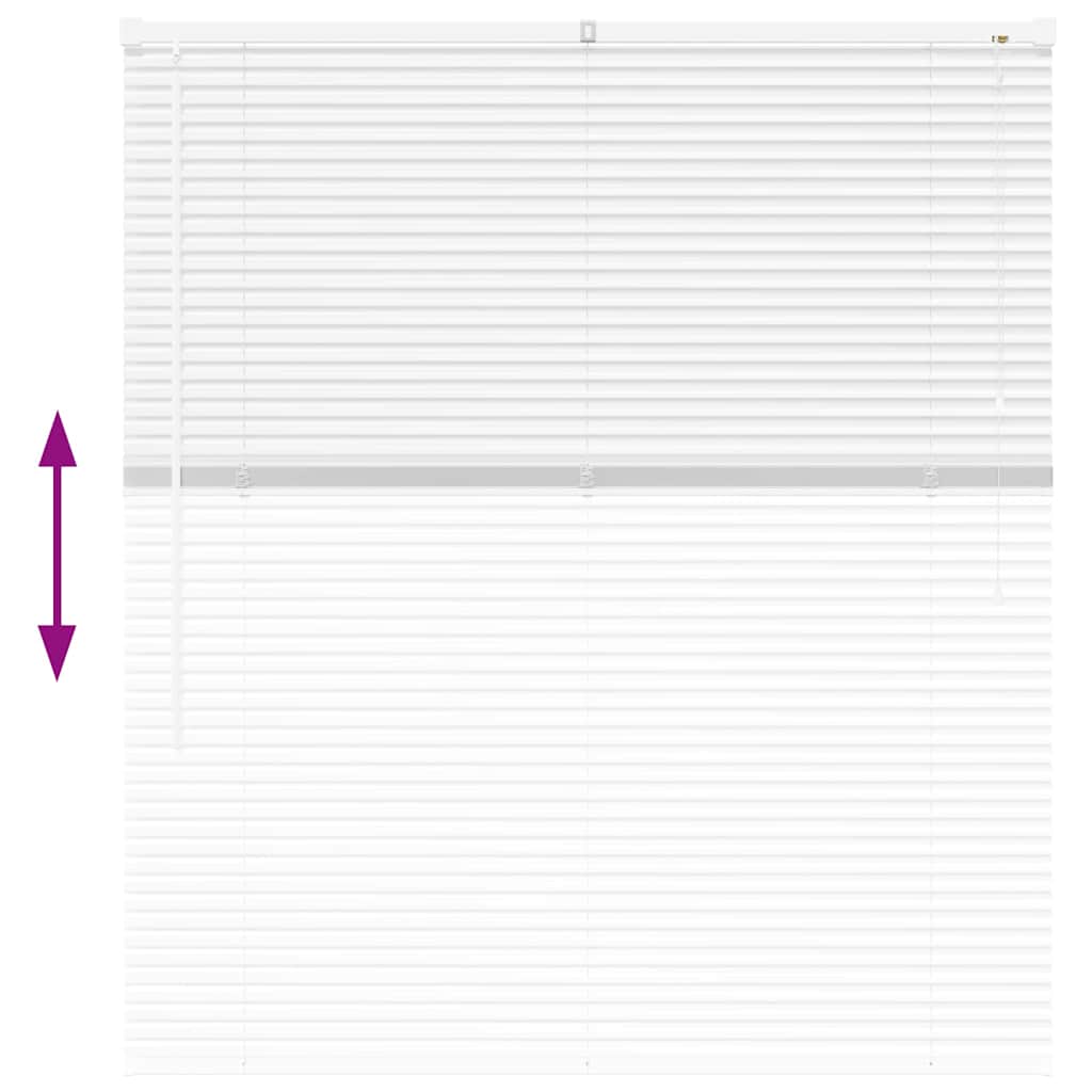 vidaXL Venetian Blinds Height Adjustable White 130 x 120 cm Aluminium