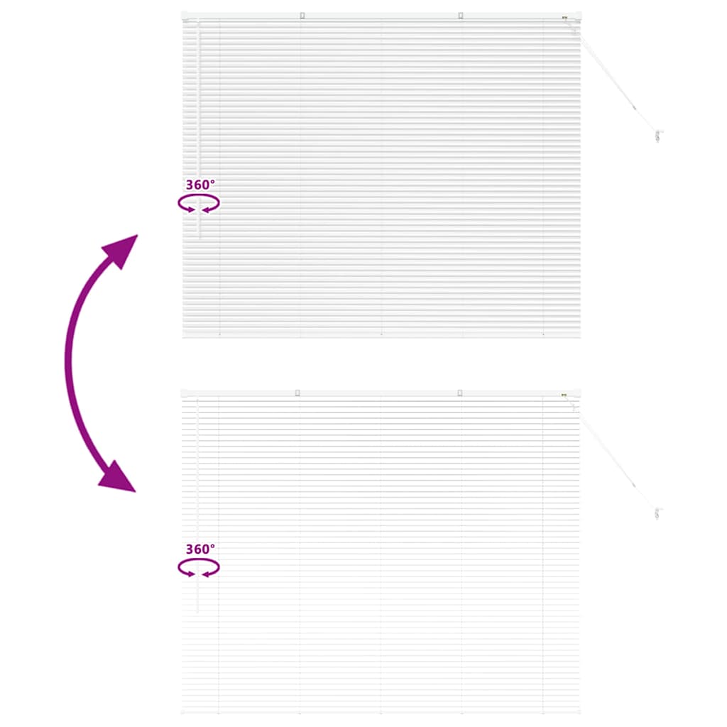 vidaXL Venetian Blinds Height Adjustable White 130 x 155 cm Aluminium