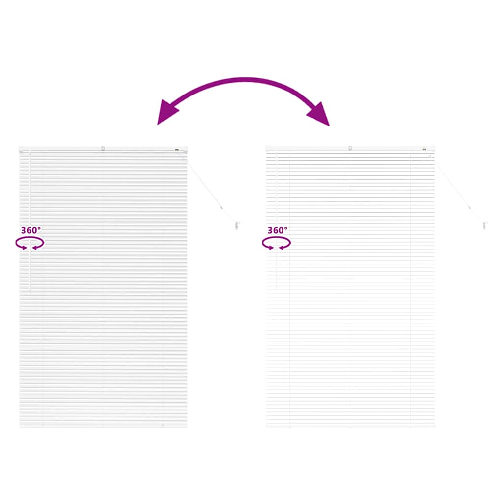 vidaXL Venetian Blinds Height Adjustable White 175 x 100 cm Aluminium