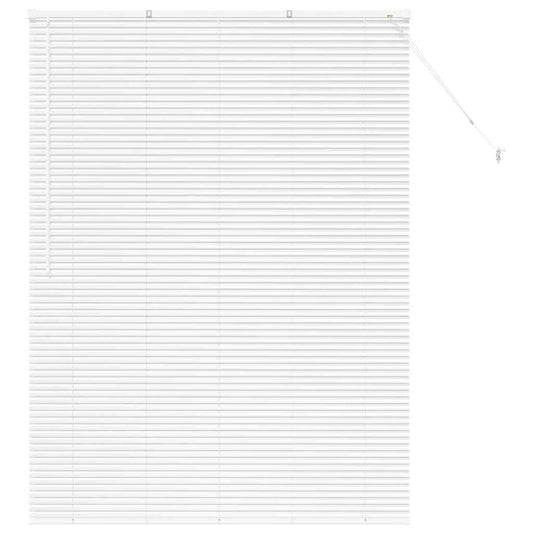 vidaXL Venetian Blinds Height Adjustable White 175 x 130 cm Aluminium