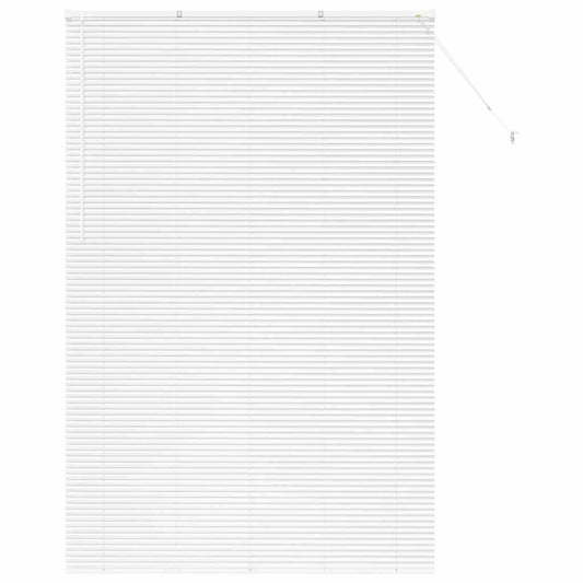 vidaXL Venetian Blinds Height Adjustable White 220 x 145 cm Aluminium