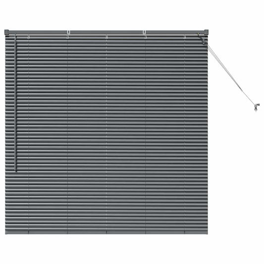vidaXL Venetian Blinds Manual Dark Grey 130 x 125 cm Aluminium