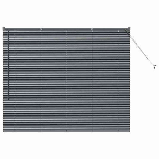 vidaXL Venetian Blinds Manual Dark Grey 130 x 155 cm Aluminium