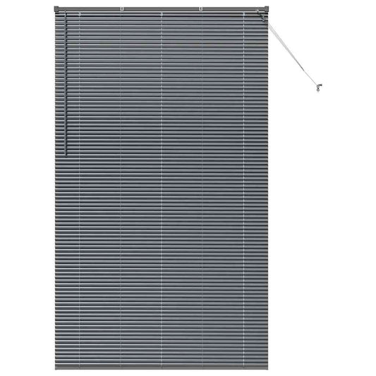 vidaXL Venetian Blinds Manual Dark Grey 220 x 125 cm Aluminium