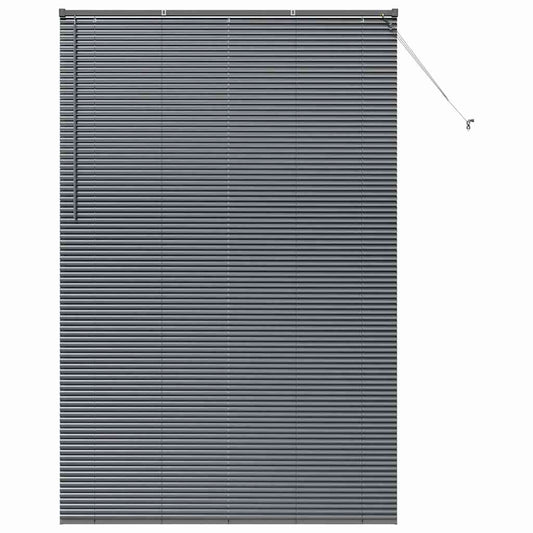 vidaXL Venetian Blinds Height Adjustable Dark Grey 220x150cm Aluminium