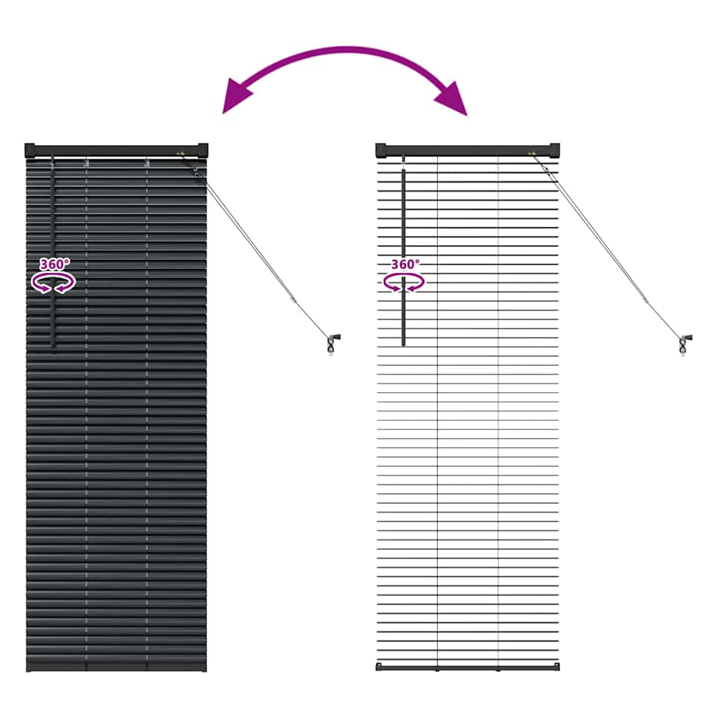 vidaXL Venetian Blinds Black 130 x 40 cm Aluminium
