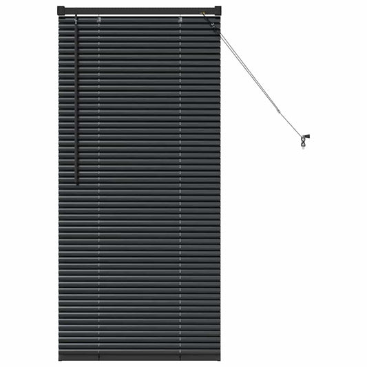 vidaXL Venetian Blinds Height Adjustable Black 130 x 60 cm Aluminium