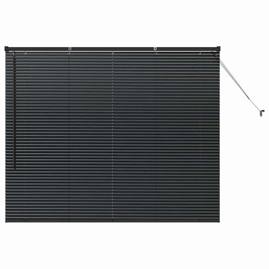 vidaXL Venetian Blinds Height Adjustable Black 130 x 160 cm Aluminium