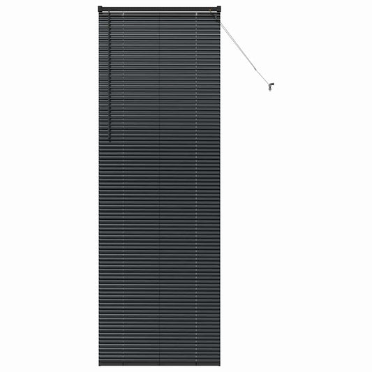 vidaXL Venetian Blinds Height Adjustable Black 220 x 75 cm Aluminium