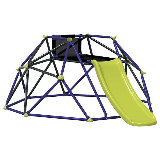 vidaXL Children Climbing Dome Blue 6FT with Slide Steel