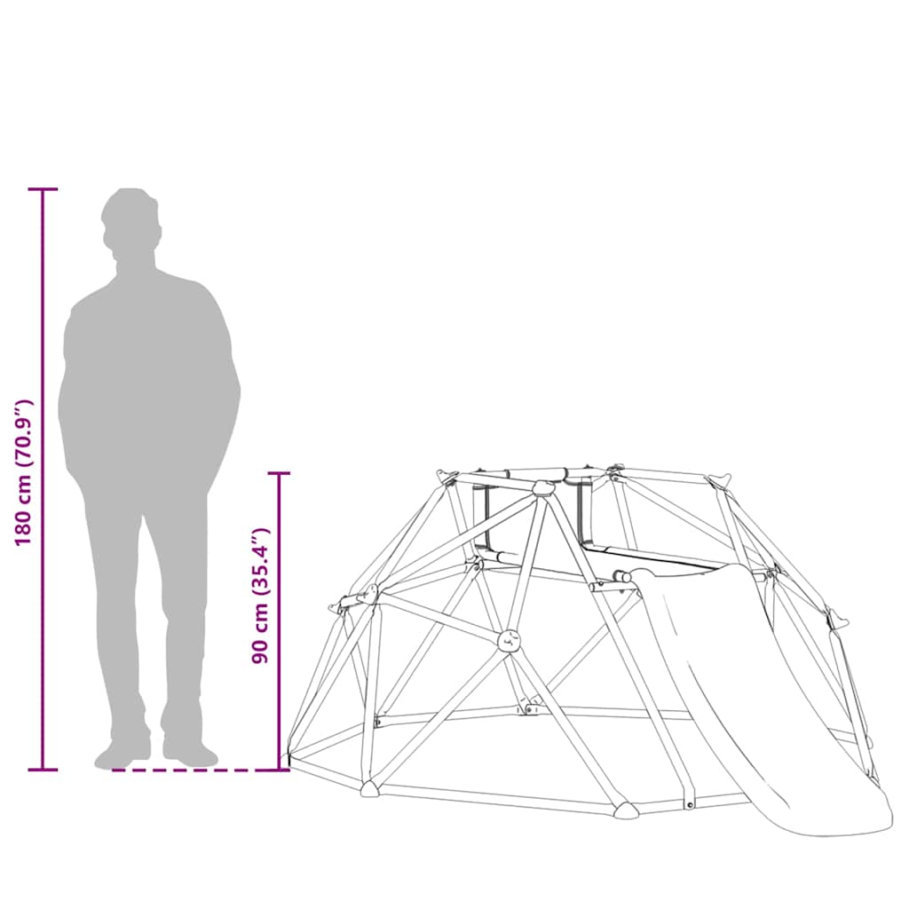 vidaXL Climbing Dome Blue Steel
