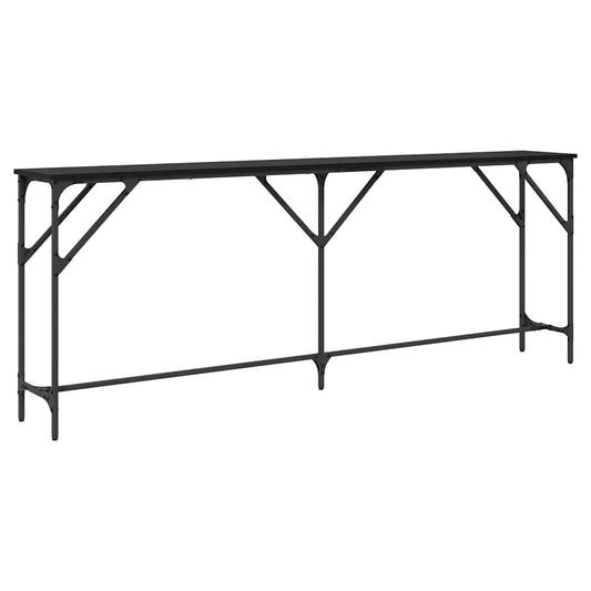 vidaXL Console Table Black oak 200 x 29 x 75 cm