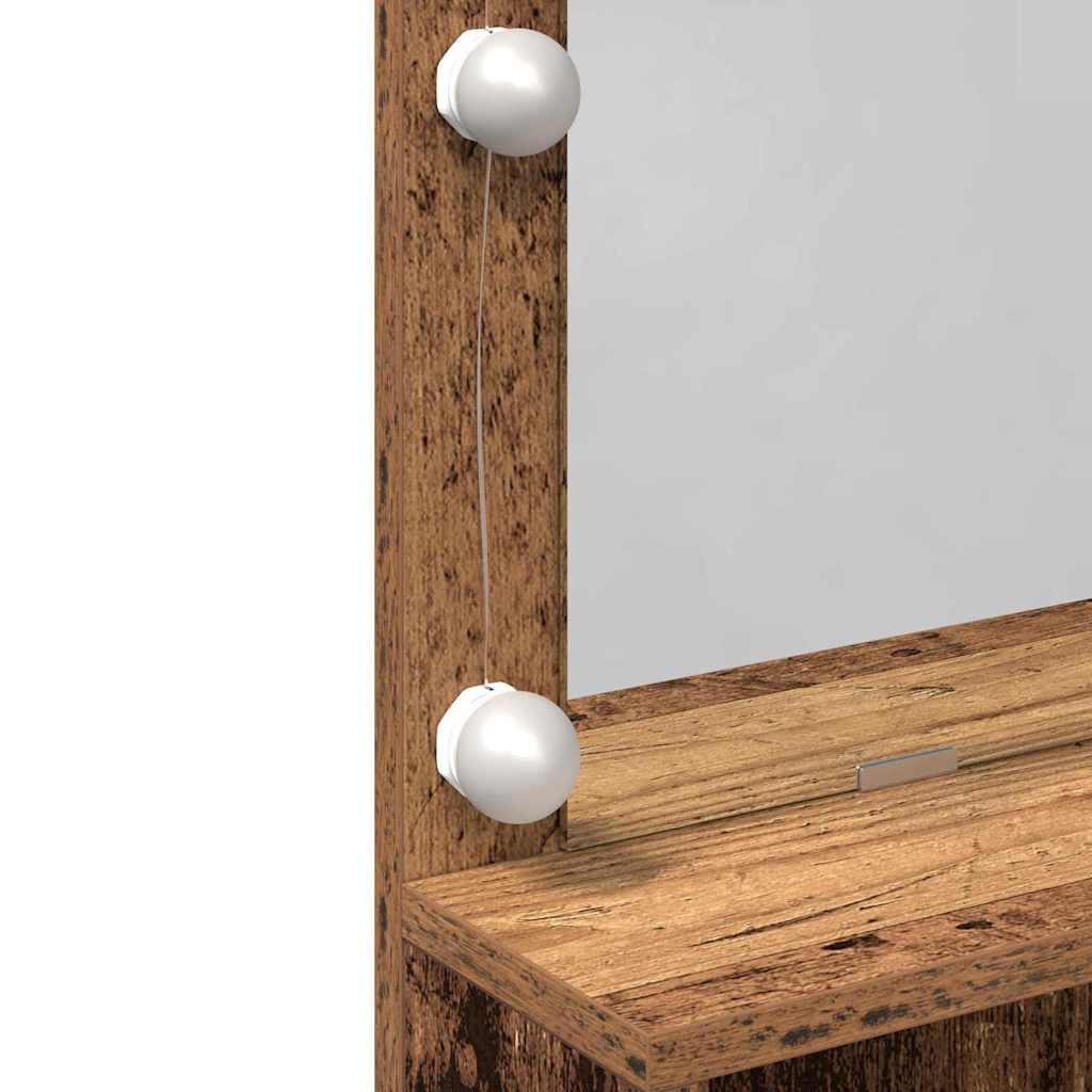 vidaXL Dressing Table Old Wood 80 x 41 x 134.5 cm Engineered Wood