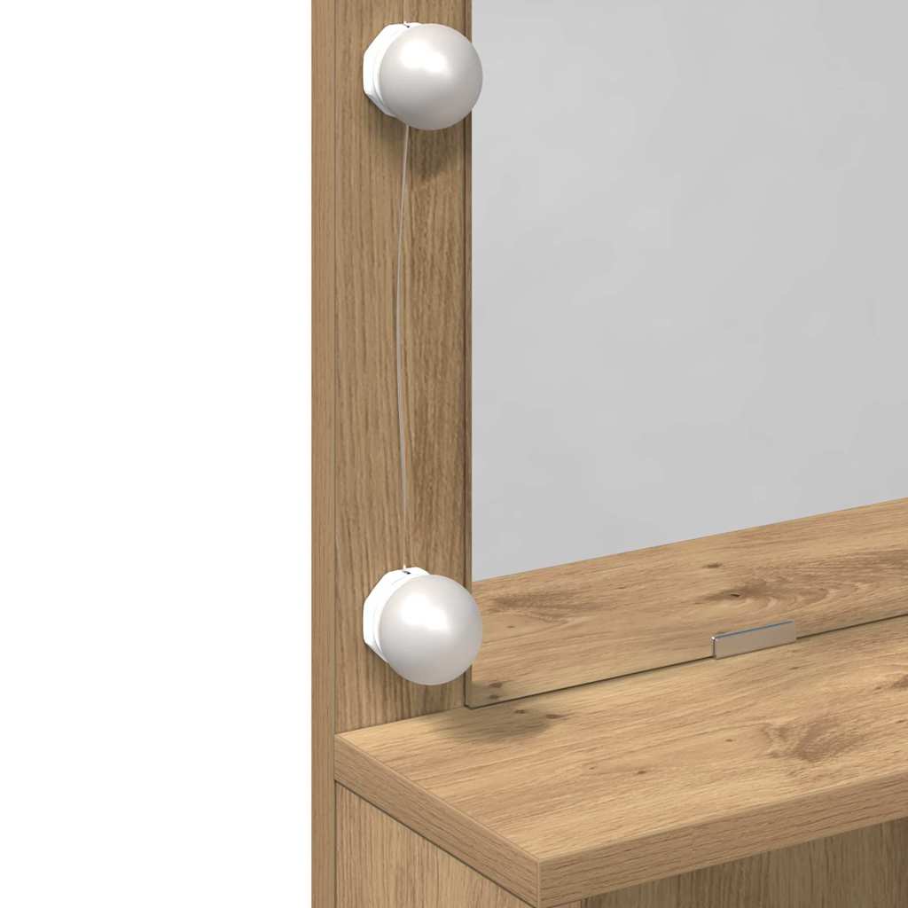 vidaXL Dressing Table Artisan Oak 80 x 41 x 134.5 cm Engineered Wood