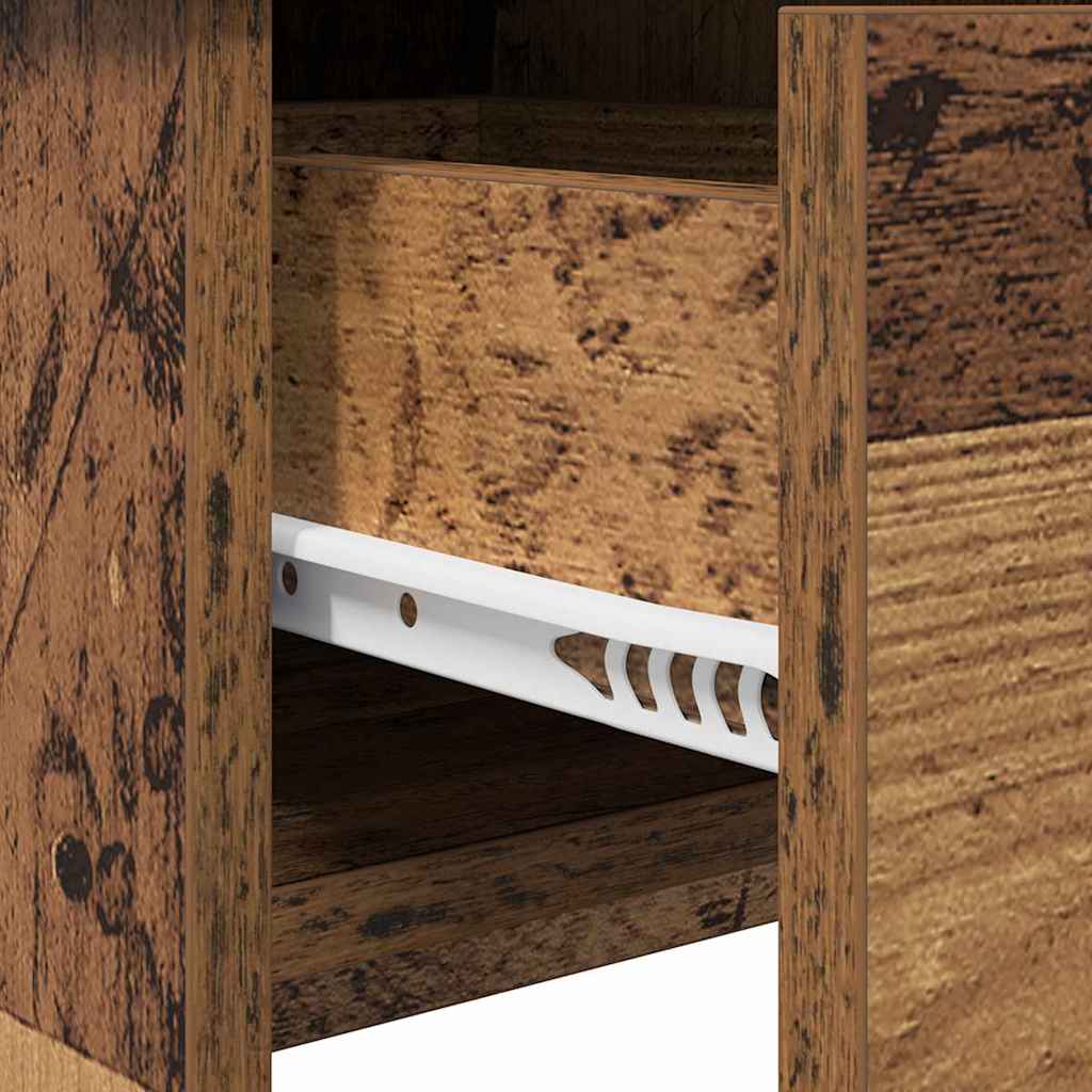 vidaXL Cosmetic Table with Drawer with Mirror Old Wood 100 x 45 x76 cm
