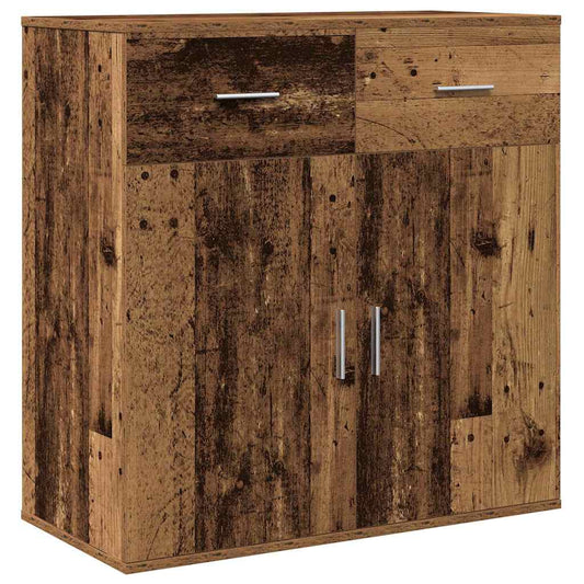 vidaXL Sideboard with Drawer Old Wood 78 x 38 x 80 cm Engineered Wood