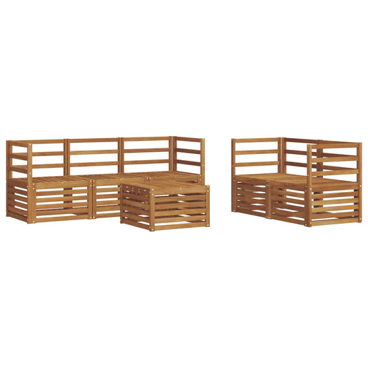 vidaXL Outdoor Sofa Set 6 pcs Natural Solid Acacia Wood