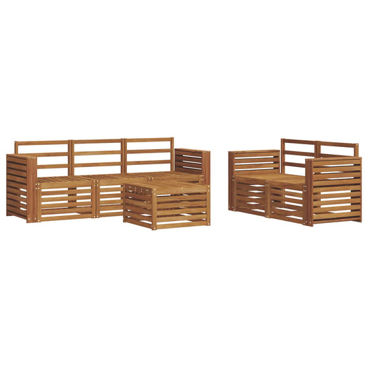vidaXL Outdoor Sofa Set 6 pcs Natural Solid Acacia Wood