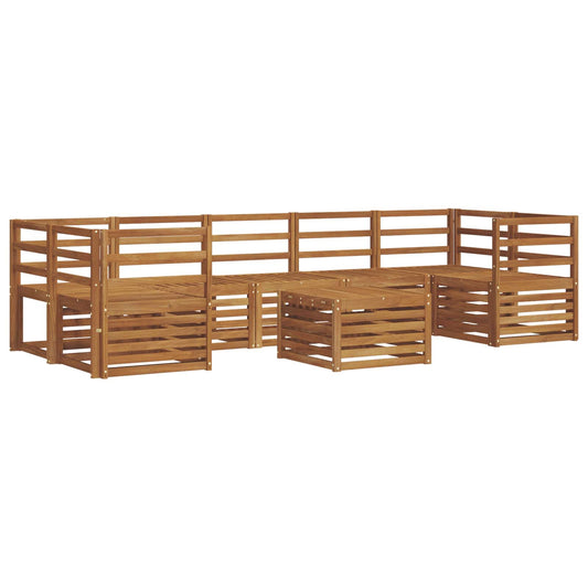 vidaXL Outdoor Sofa Set 8 pcs Natural Solid Acacia Wood