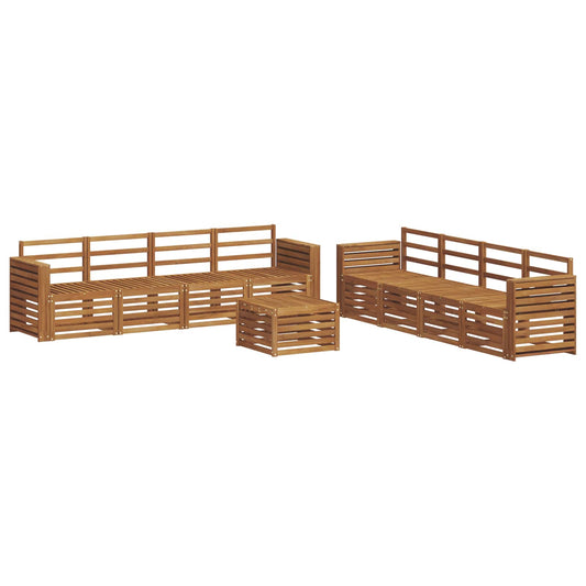 vidaXL Outdoor Sofa Set 9 pcs Natural
