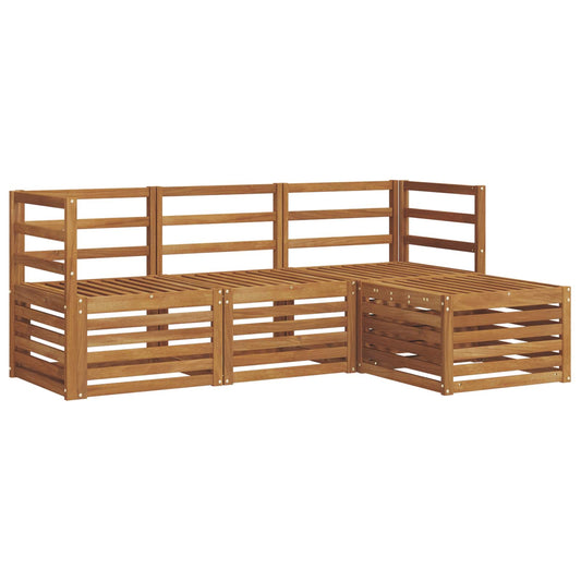 vidaXL Outdoor Sofa Set 4 pcs Natural