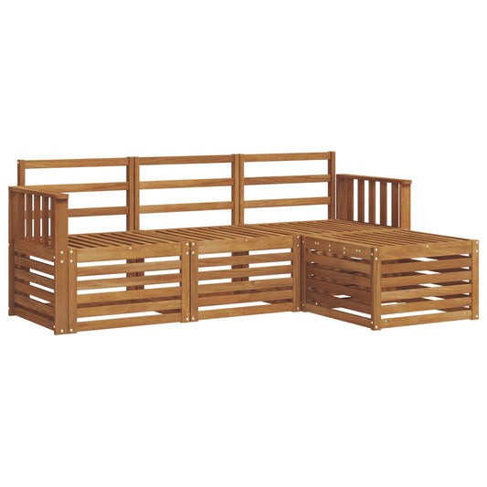 vidaXL Outdoor Sofa Set 4 pcs Natural