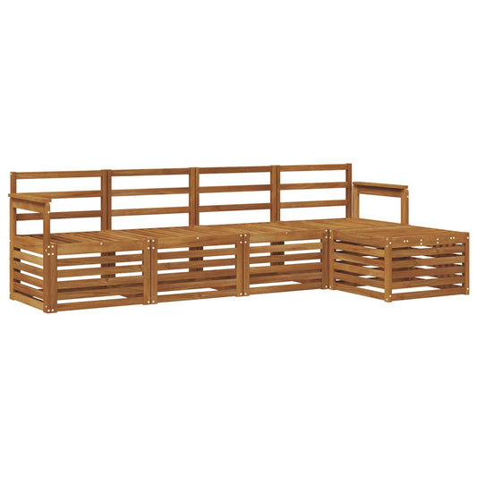 vidaXL Outdoor Sofa Set 5 pcs Natural Solid Acacia Wood