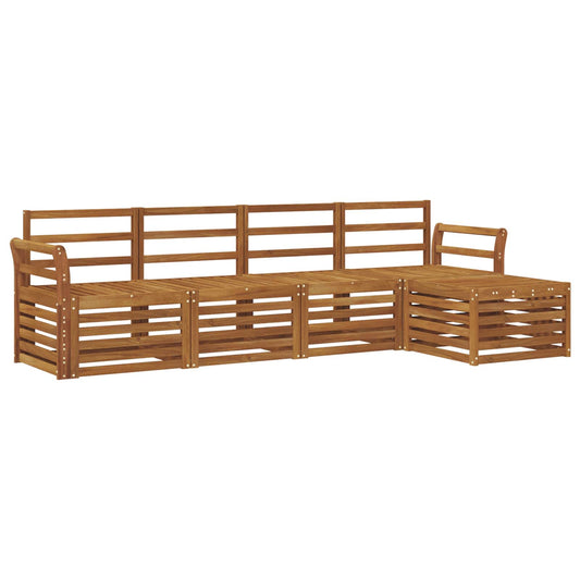 vidaXL Outdoor Sofa Set 5 pcs Natural Solid Acacia Wood