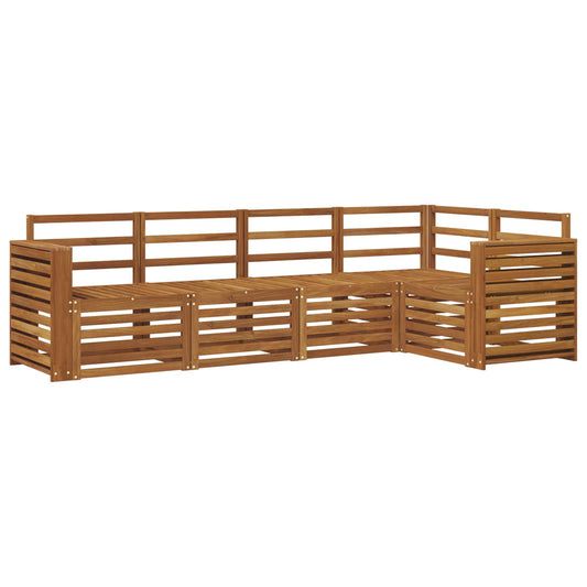 vidaXL Outdoor Sofa Set 5 pcs Natural Polyester