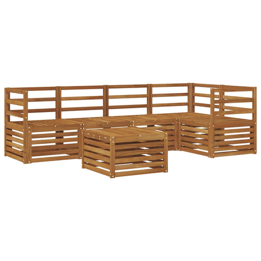 vidaXL Outdoor Sofa Set 6 pcs Natural Polyester