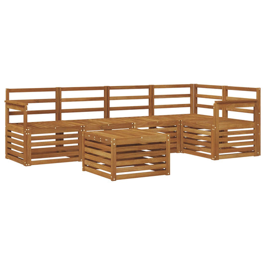 vidaXL Outdoor Sofa Set 6 pcs Natural Polyester