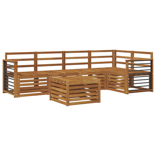 vidaXL Outdoor Sofa Set 6 pcs Natural Polyester