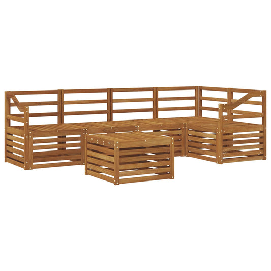 vidaXL Outdoor Sofa Set 6 pcs Natural Polyester