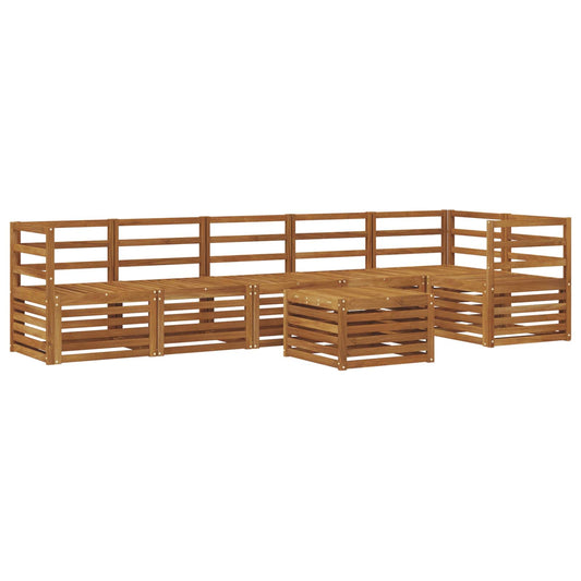 vidaXL Outdoor Sofa Set 7 pcs Natural Polyester