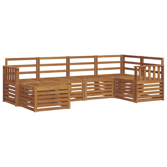 vidaXL Outdoor Sofa Set 6 pcs Natural Polyester