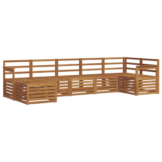 vidaXL Outdoor Sofa Set 7 pcs Natural