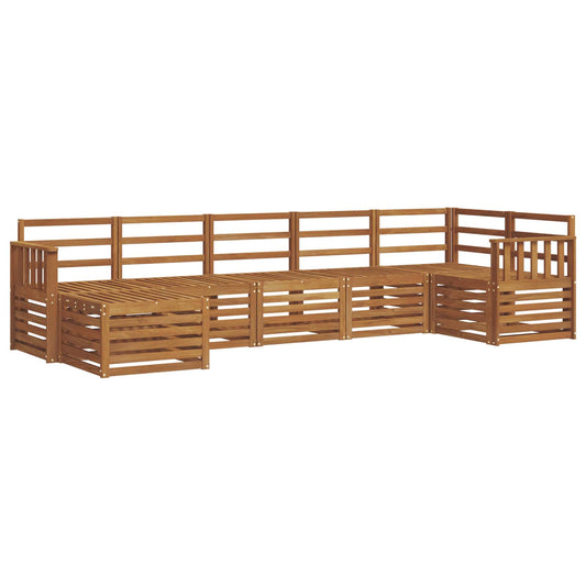 vidaXL Outdoor Sofa Set 7 pcs Natural