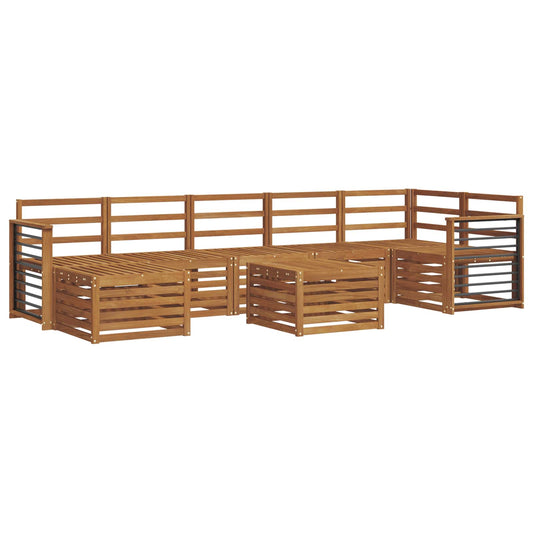vidaXL Outdoor Sofa Set 8 pcs Natural