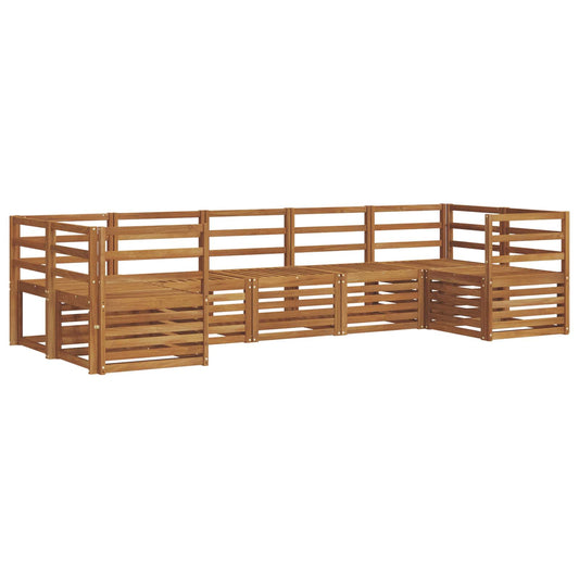 vidaXL Outdoor Sofa Set 7 pcs Natural
