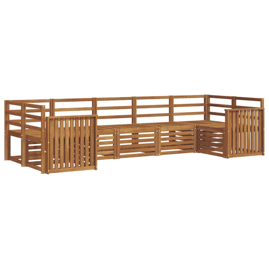 vidaXL Outdoor Sofa Set 7 pcs Natural