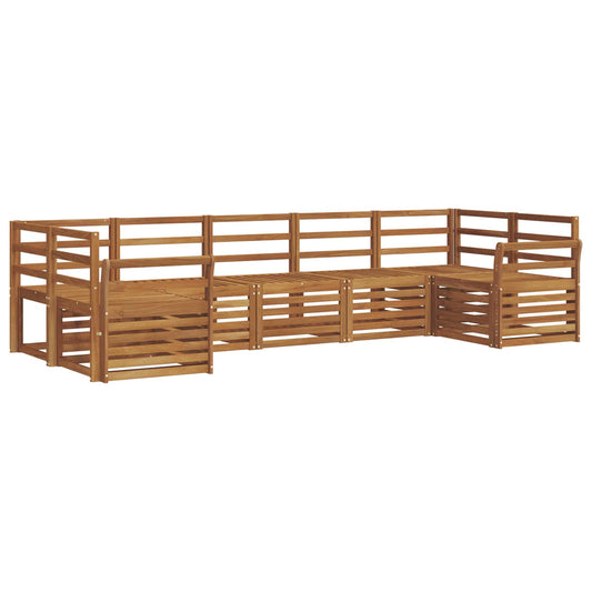 vidaXL Outdoor Sofa Set 7 pcs Natural