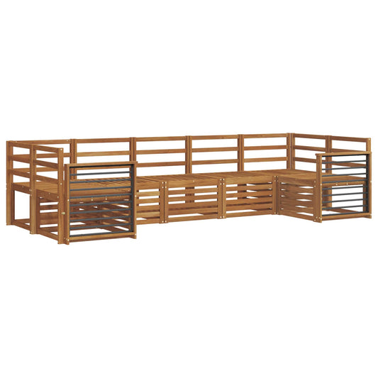 vidaXL Outdoor Sofa Set 7 pcs Natural