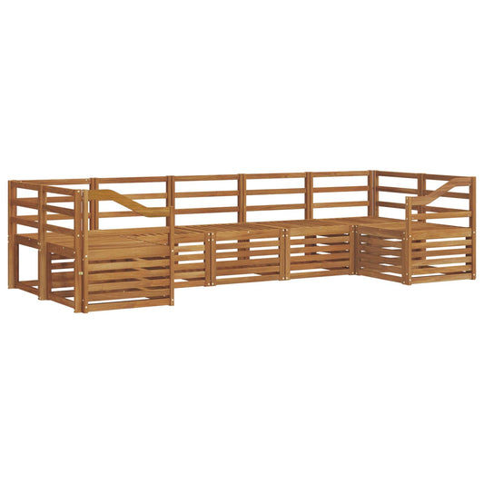vidaXL Outdoor Sofa Set 7 pcs Natural