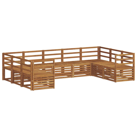 vidaXL Outdoor Sofa Set 9 pcs Natural
