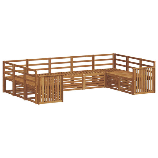 vidaXL Outdoor Sofa Set 9 pcs Natural