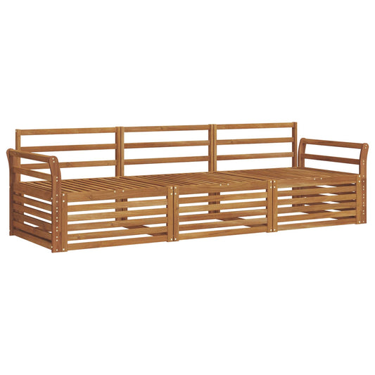 vidaXL Outdoor Sofa Set 3 pcs Natural