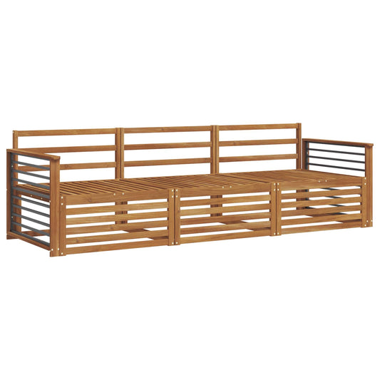 vidaXL Outdoor Sofa Set 3 pcs Natural
