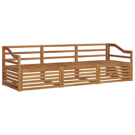 vidaXL Outdoor Sofa Set 3 pcs Natural